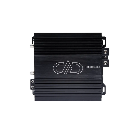 DD Audio SS1500 - Šoninis vaizdas su jungtimis ir logotipu