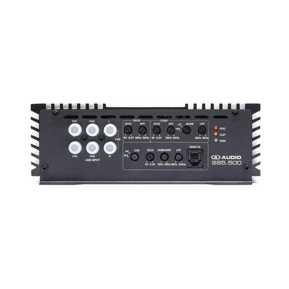 DD Audio SS5.500 - Galinė panelė su jungtimis ir indikatoriais