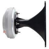 DD Audio VO-CT8x8 Horn - Šoninis vaizdas su ragu ir tvirtinimo detalėmis