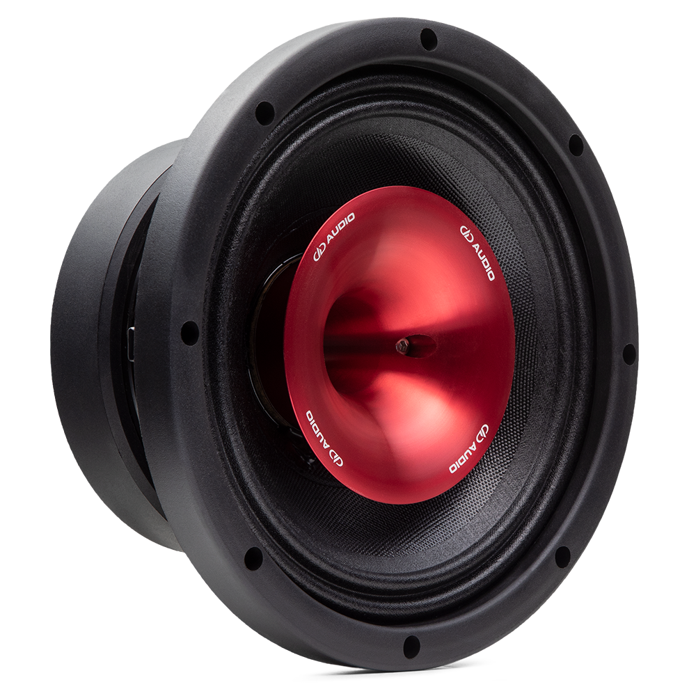 DD Audio VO-CTAL 10 - Raudonas metalinis kupolas su logotipu