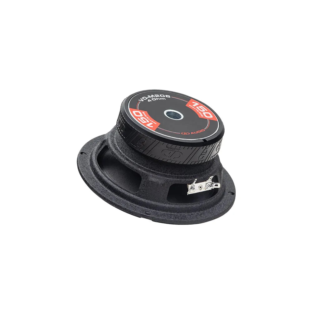 DD Audio VO-M206-S4 - Juodas garsiakalbis su raudonais užrašais
