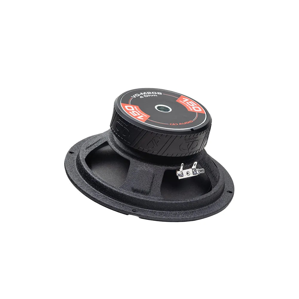 DD Audio VO-M208-S4 - garsiakalbio jungtys ir galinis dangtelis
