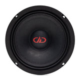 DD Audio VO-M6.5b-S2 - juodas garsiakalbis su raudonu logotipu