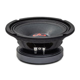 DD Audio VO-M6.5b-S2 - Garsiakalbio jungtys ir logotipas iš arti