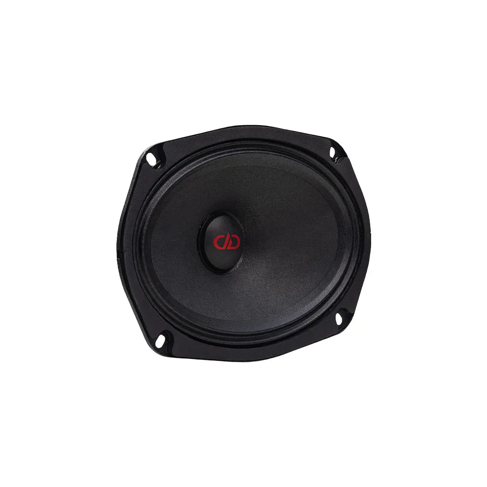 DD Audio VO-MN369-S4 - ovalus garsiakalbis su raudonu logotipu