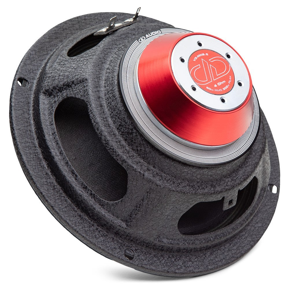 DD Audio VO-MN6.5 - Raudonas metalinis dangtelis su logotipu