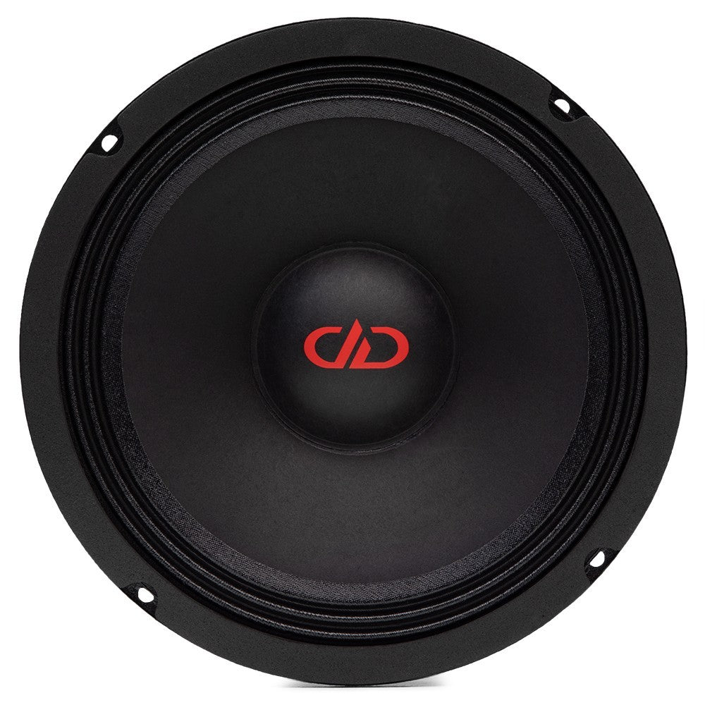 DD Audio VO-MN8 - garsiakalbio priekis su raudonu logotipu
