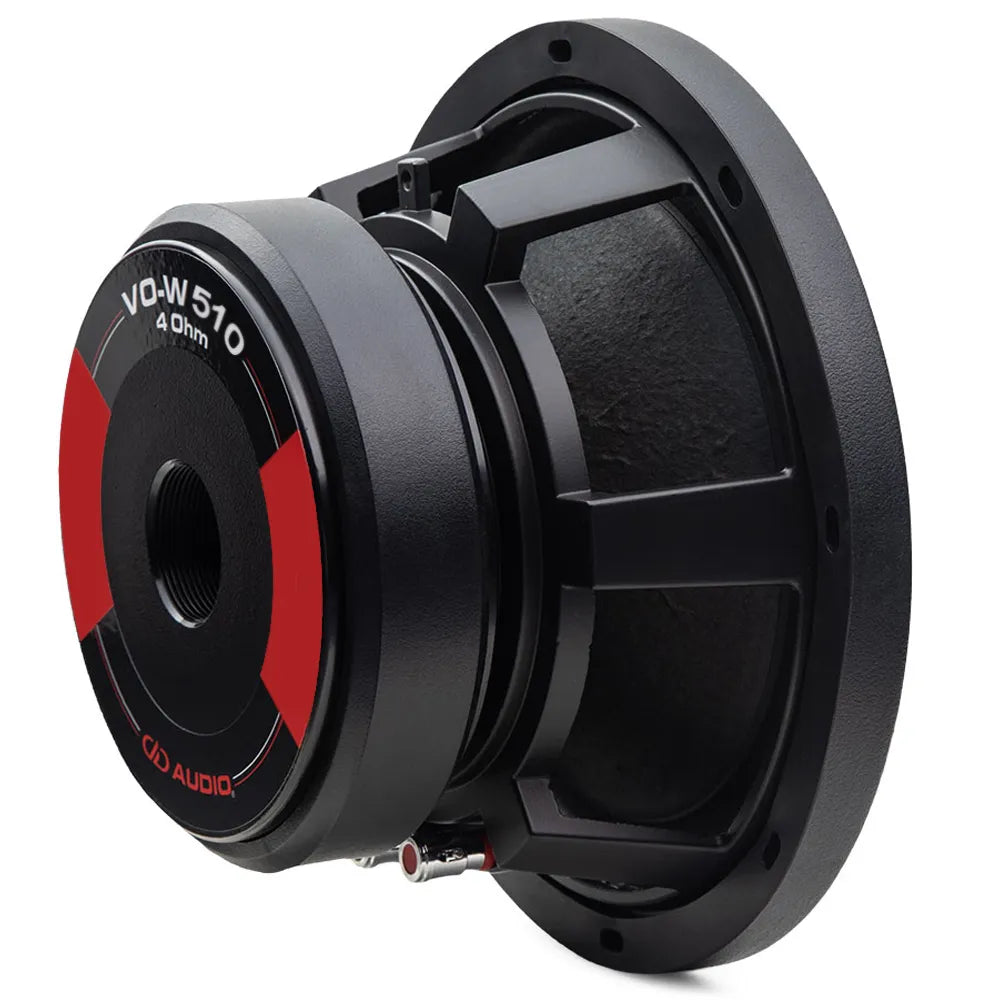 DD Audio VO-W510-S2 - Šoninis vaizdas su jungtimis ir logotipu