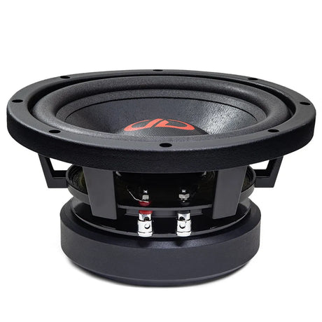 DD Audio VO-W510-S4 - Garsiakalbio jungtys ir logotipą iš arti
