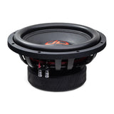 DD Audio VO-W712-D4 - garsiakalbio jungtys ir logotipai ant pagrindo