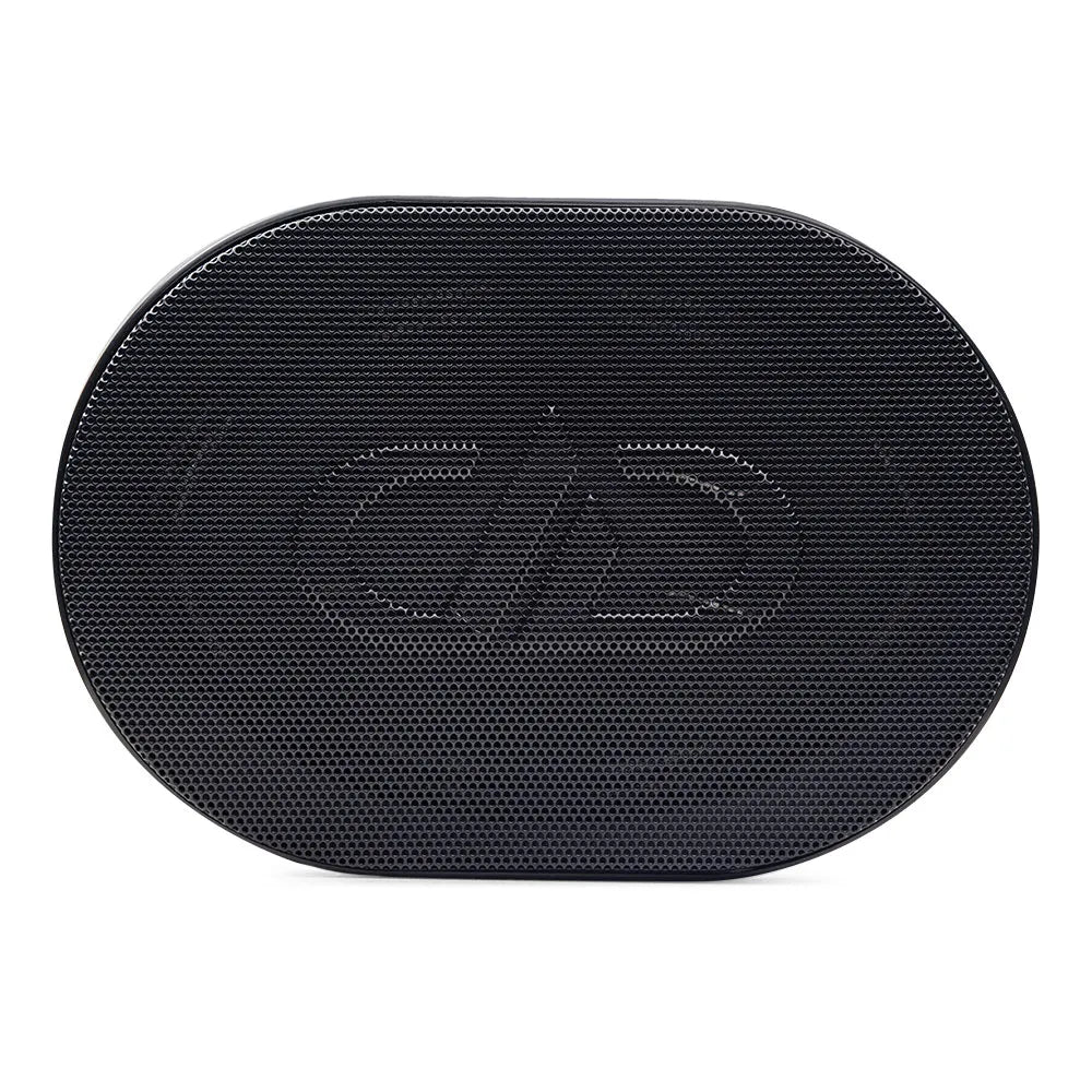 DD Audio VO-XN6x9a-S2 - grotelės su logotipu iš arti