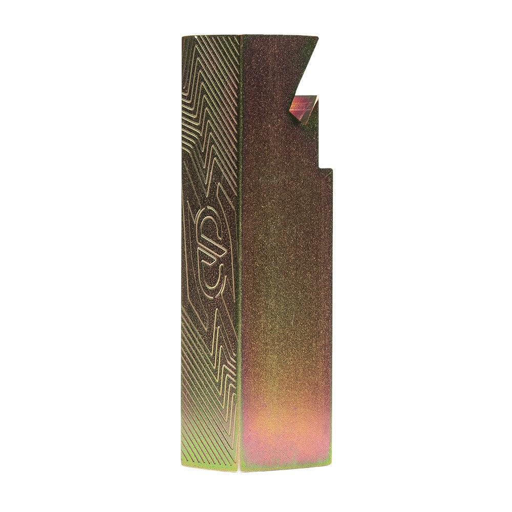 DD Audio Z Block Bottle Opener - Šoninis vaizdas su logotipu ir išpjovomis