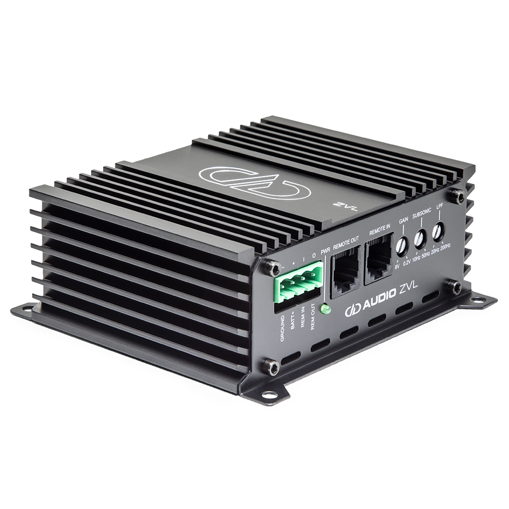 DD Audio ZVL Multi-Amp Sync Module - Galinė panelė su jungtimis ir valdymo mygtukais