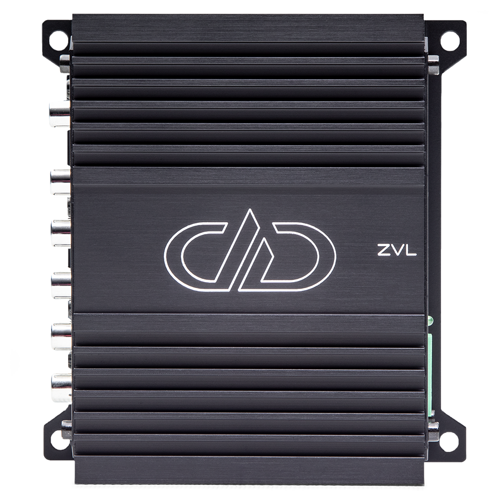 DD Audio ZVL Multi-Amp Sync Module - Šoninė panelė su jungtimis ir tvirtinimo skylėmis