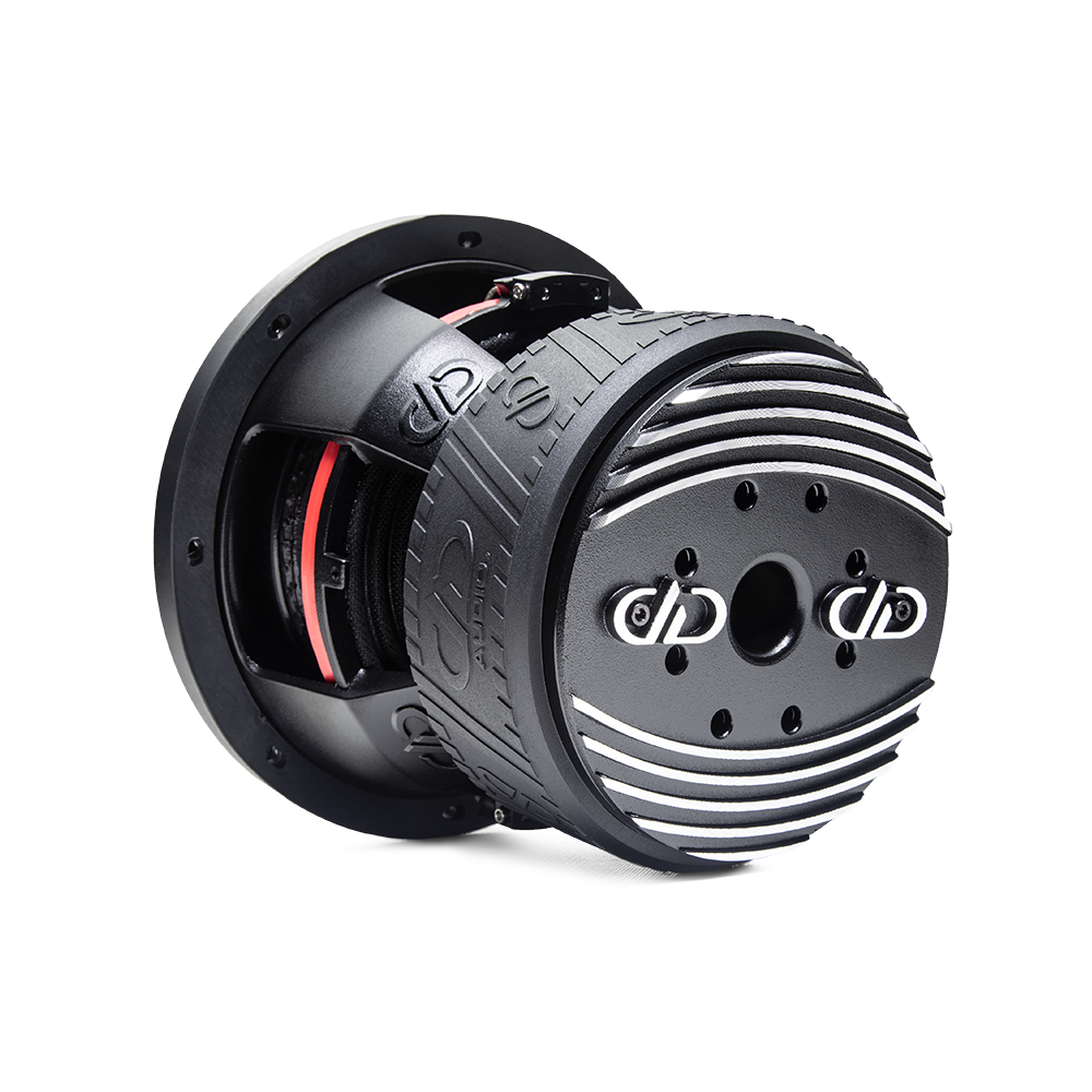DD audio 608f-D2 - Garsiakalbio galinė dalis su logotipais