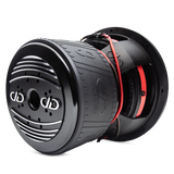 DD audio 812f-D2 - Galinė pusė su laidais ir raudona juosta
