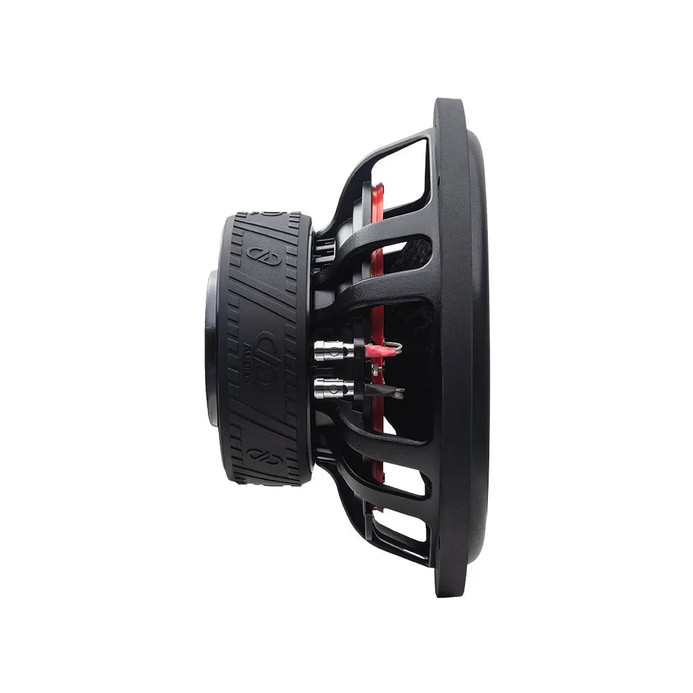 DD audio SL712-D4 - Šoninis vaizdas su jungtimis ir logotipu