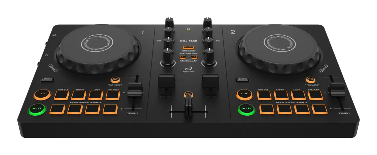 House Party Starter Bundle - Juodi DJ pulto mygtukai, šviečiantys oranžine spalva