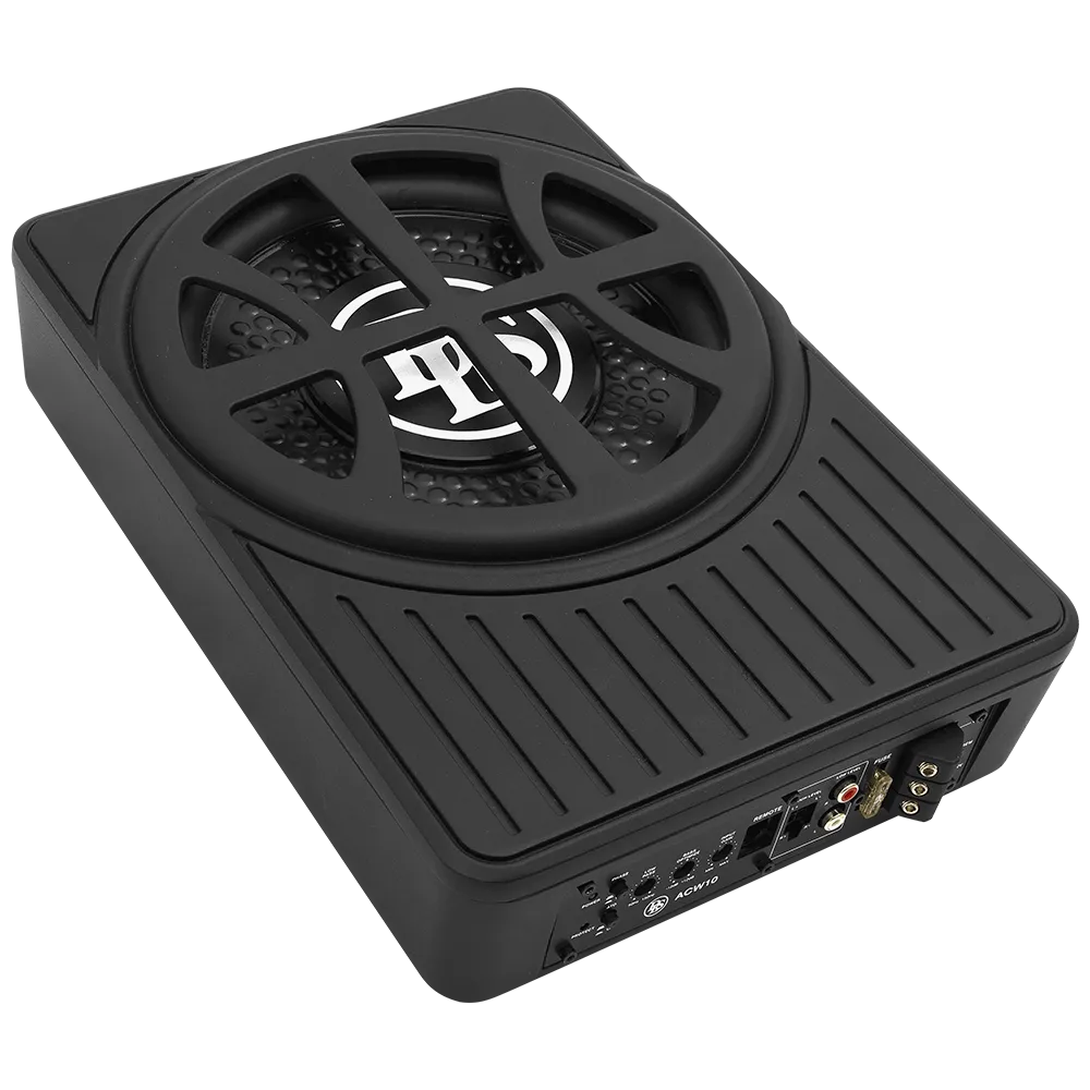 DLS ACW10, aktyvi žemų dažnių kolonėlė automobiliui 450W