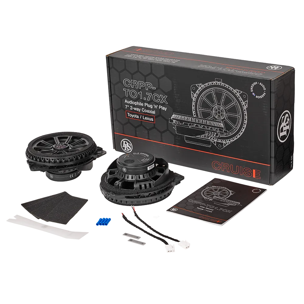 DLS Cruise CRPP-TO1.7CX, 17.8 cm koaksialiniai garsiakalbiai, skirti Toyota, Lexus ir Subaru