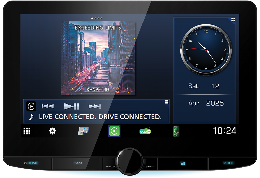 Kenwood DMX9724XDS, 10.1" multimedija su CarPlay, Android Auto ir DAB+