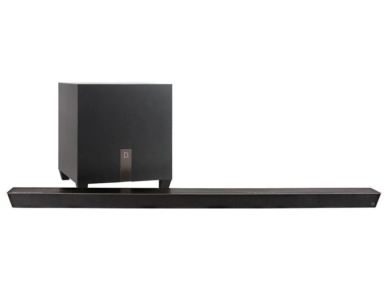 Definitive Audio STUDIO SLIM, Soundbaras su žemų dažnių garso kolonėle - Subwooferis ir ilgas garso takelis