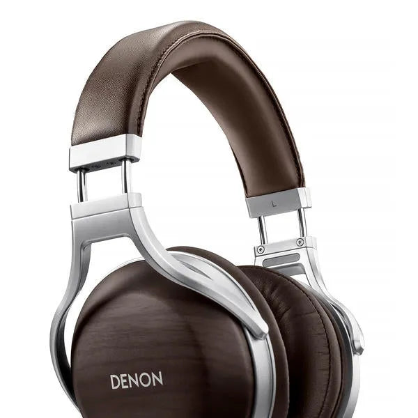 Denon AH-D5200, Over-Ear tipo ausinės - Medžio rašto ausinių kaušeliai ir odinė galvos juosta