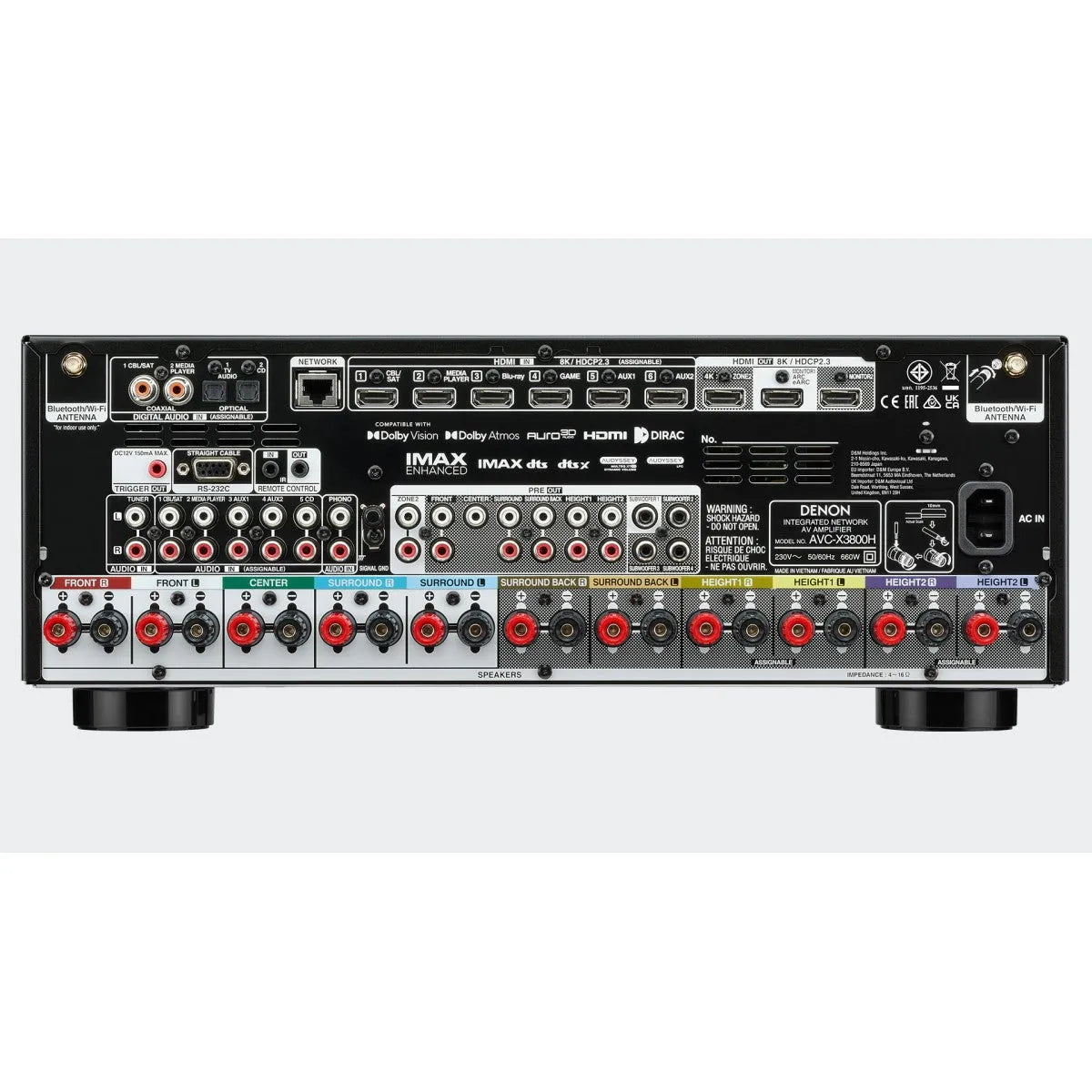 Denon AVC-X3800H, 9.4 kanalų 180W 8K Stiprintuvas su tinklo grotuvu