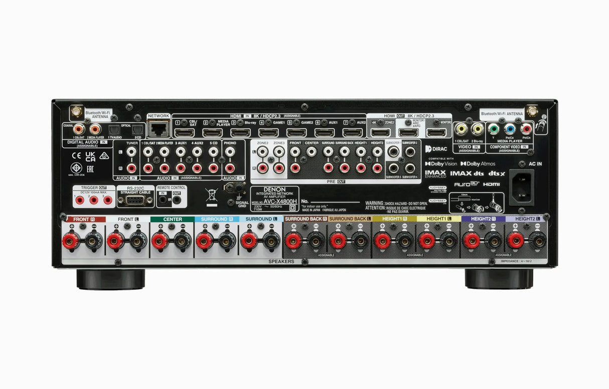 Denon AVC-X4800H, 9.4 kanalų stiprintuvas su tinklo grotuvu, Dolby Atmos