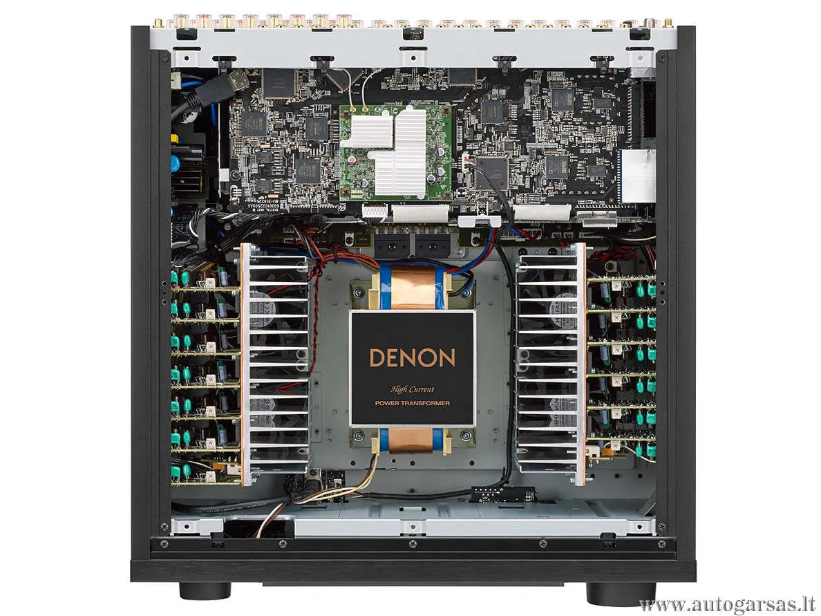 Denon AVC-X8500H, 13.2 tinklinis namų kino stiprintuvas - vidinis stiprintuvo vaizdas su komponentais