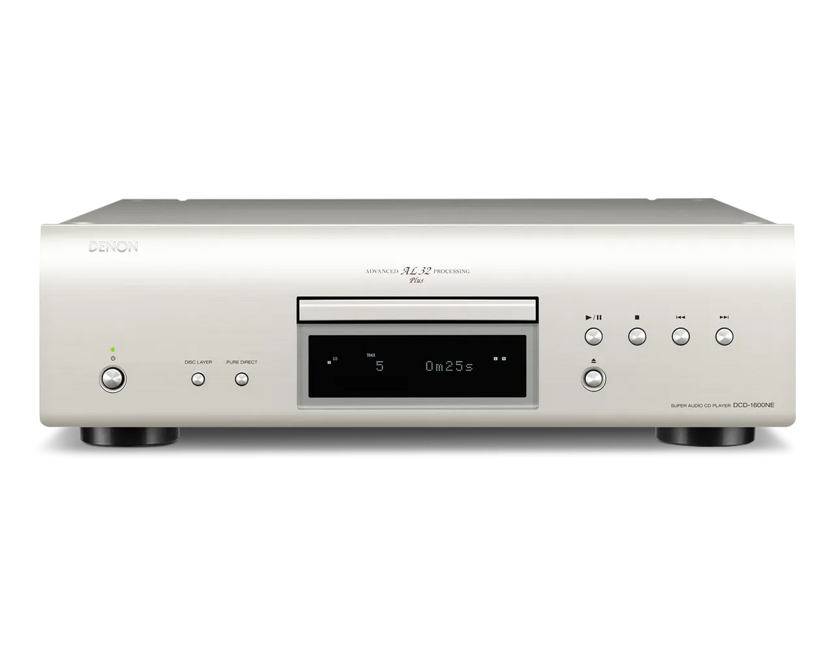 Denon DCD-1600NE, CD/SACD Diskų grotuvas (įvarių spalvų) - priekinė panelė su mygtukais ir ekranu