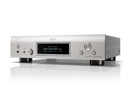 Denon DNP-2000NE, High-res tinklo grotuvas su Ultra AL32, HDMI ARC - Sidabrinis grotuvas su penkiomis juodomis kojelėmis