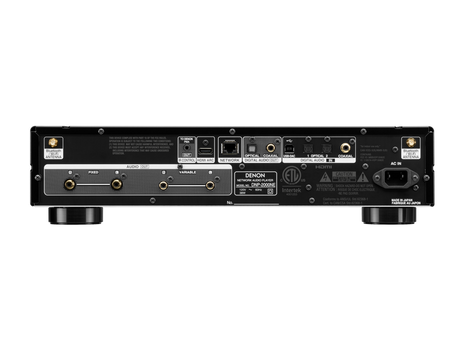 Denon DNP-2000NE, High-res tinklo grotuvas su Ultra AL32, HDMI ARC - galinė panelė su jungtimis ir laidais