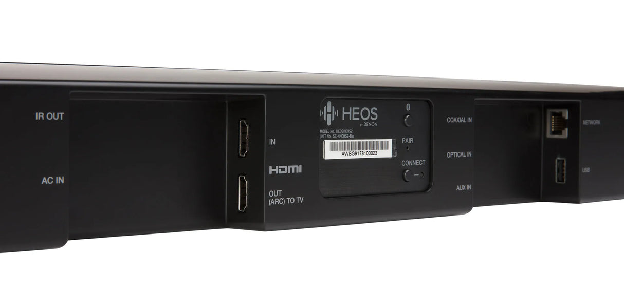 Denon HEOS HOME CINEMA HS2 SoundBaras su bevieliu žemų dažnių garsiakalbiu