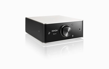 Denon PMA-60, integruotas garso stiprintuvas - priekinė panelė su jungtimis ir rankenėle