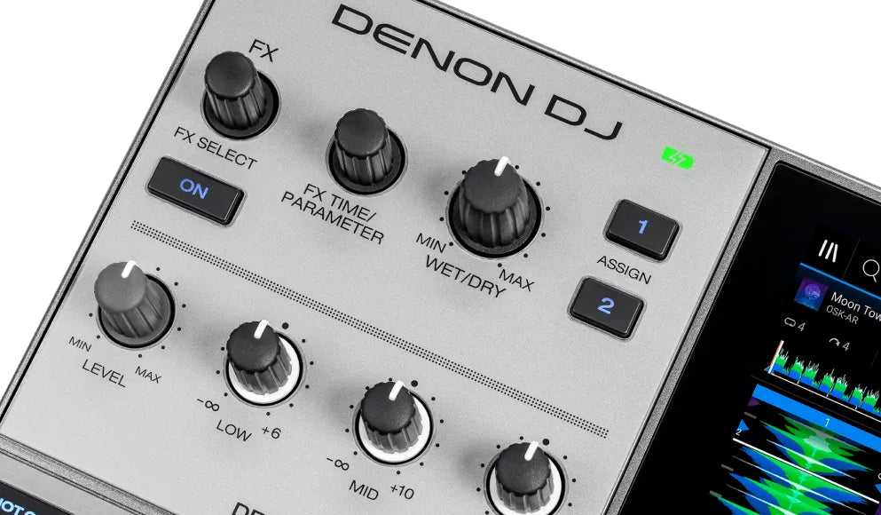 Denon PRIME GO+, nešiojama DJ sistema su įkraunama baterija ir Wi-Fi