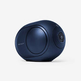 Devialet Phantom II 98 dB, kompaktiška belaidė garso kolonėlė - šoninis vaizdas su grotelėmis ir logotipu