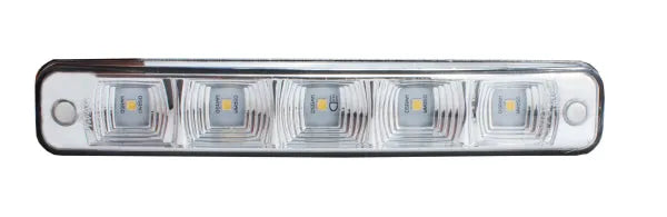 Dienos šviesos žibintai LED LD507SE - Penki LED moduliai su skaidriu gaubtu