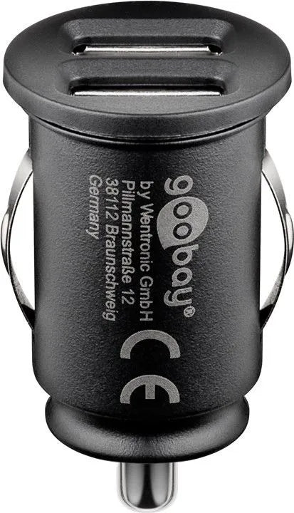 Dvigubas USB įkrovimo adapteris automobiliui Goobay 2.4A