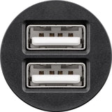 Dvigubas USB įkrovimo adapteris automobiliui Goobay 2.4A