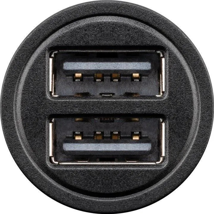 Dvigubas USB įkrovimo adapteris automobiliui Goobay 4.8A
