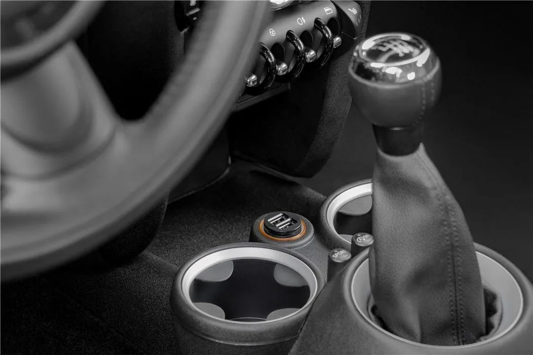 Dvigubas USB įkrovimo adapteris automobiliui Goobay 4.8A