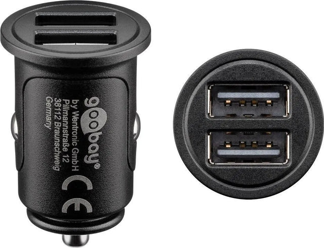 Dvigubas USB įkrovimo adapteris automobiliui Goobay 4.8A