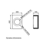 Dynamat DynaBox, montavimo korpusas lubinei kolonėlei