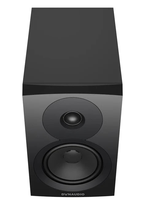 Dynaudio Emit 10, lentyninės garso kolonėlės - Viršutinis vaizdas su garsiakalbių priekiu