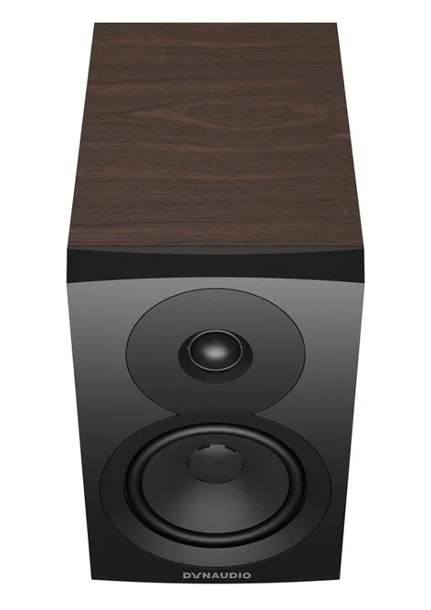 Dynaudio Emit 10, lentyninės garso kolonėlės - viršutinis paviršius su medžio raštu