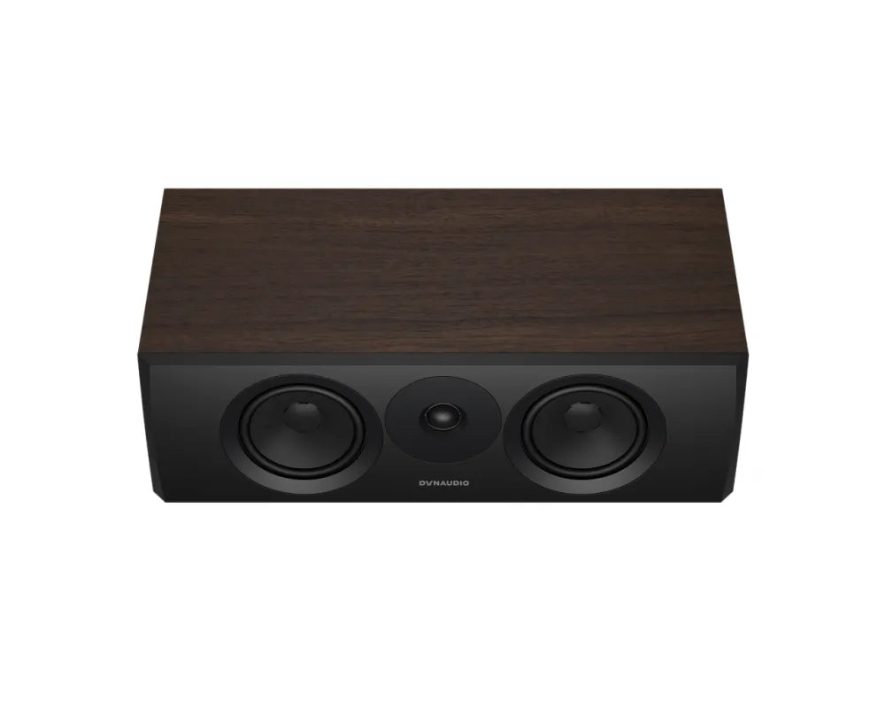 Dynaudio Emit 25C, centrinė garso kolonėlė - viršutinis vaizdas su medžio apdaila