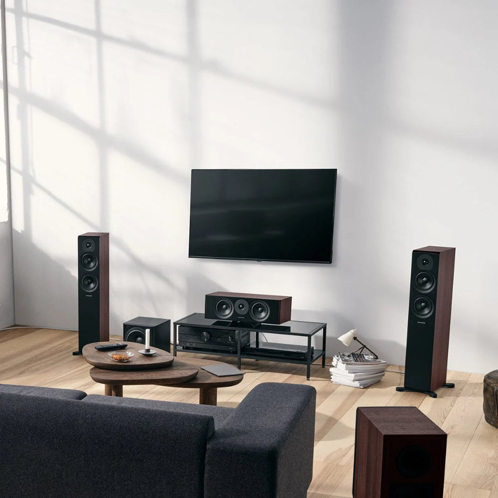 Dynaudio Emit 30, grindinės garso kolonėlės - viso komplekto garso kolonėlių išdėstymas