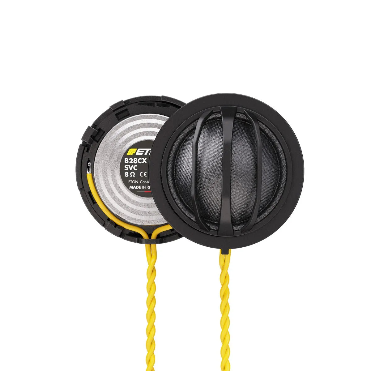 ETON, BMW10WU, 10 cm 2-juostų komponentiniai garsiakalbiai BMW - Garsiakalbių galinė dalis ir laidai