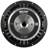 ETON, Graphit 10-2, 25cm, 2x2ohm žemų dažnių garsiakalbis - Garsiakalbio jungtys ir specifikacijos iš arti
